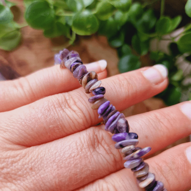 Charoite Chip Bracelet 