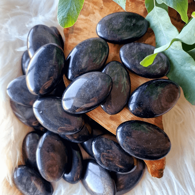 Silver Sheen Obsidian Palm 