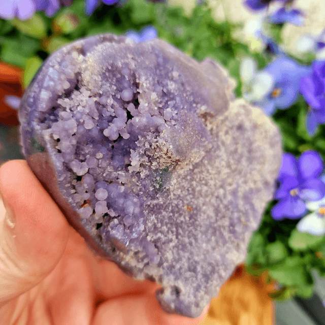 Grape Agate Large heart 