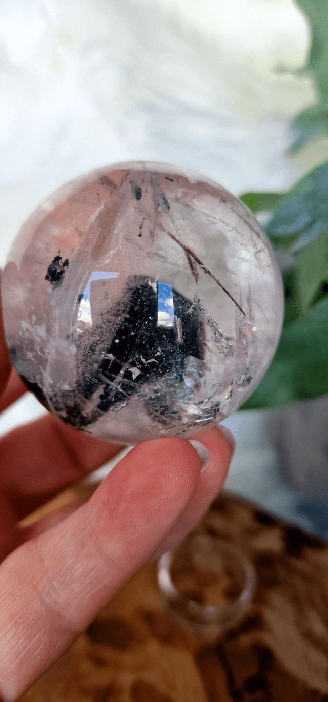 Tourmaline and Green Mica in Clear Quartz Collectors