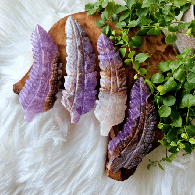 Amethyst Agate Feather 