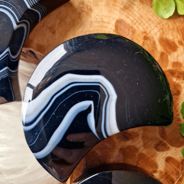 Black Banded Onyx Moons 