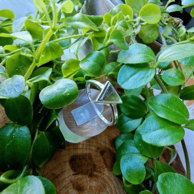 Moldavite silver 925 size T