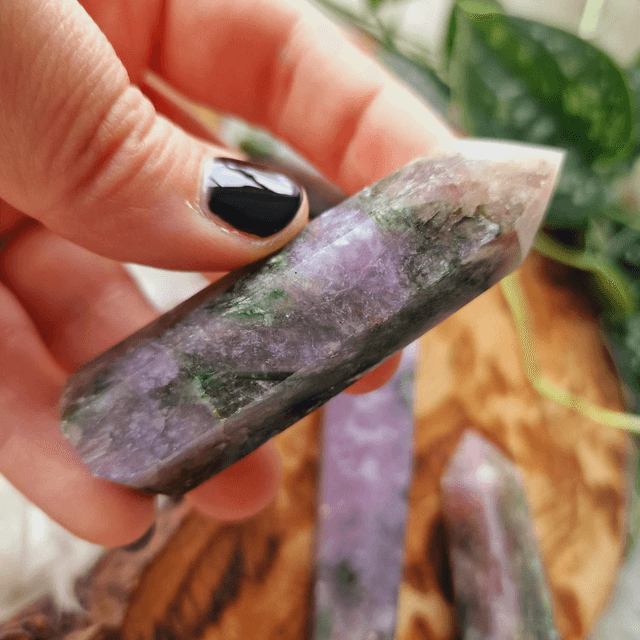 Pink And Green Tourmaline Points 