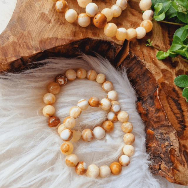 Bee Calcite 10mm Beaded Bracelet 