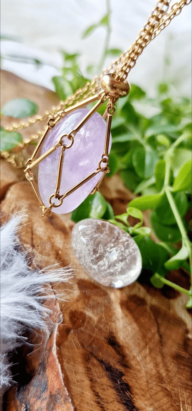 Hammock pendant with 3 tumbles - Gold 