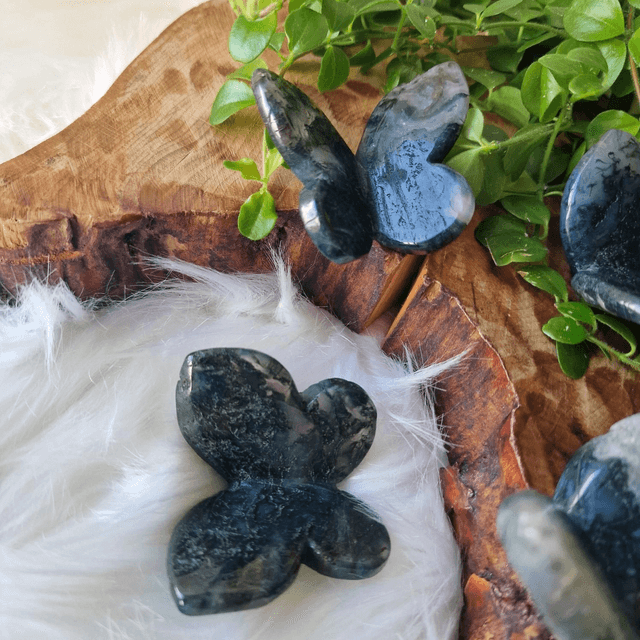 Moss agate Butterfly 