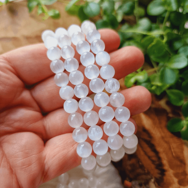 Selenite Beaded Bracelet 