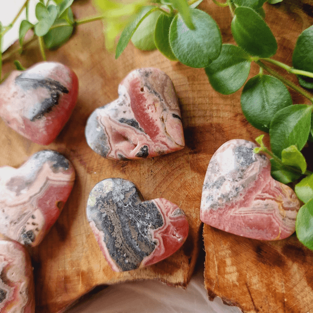 Rhodochrosite Hearts