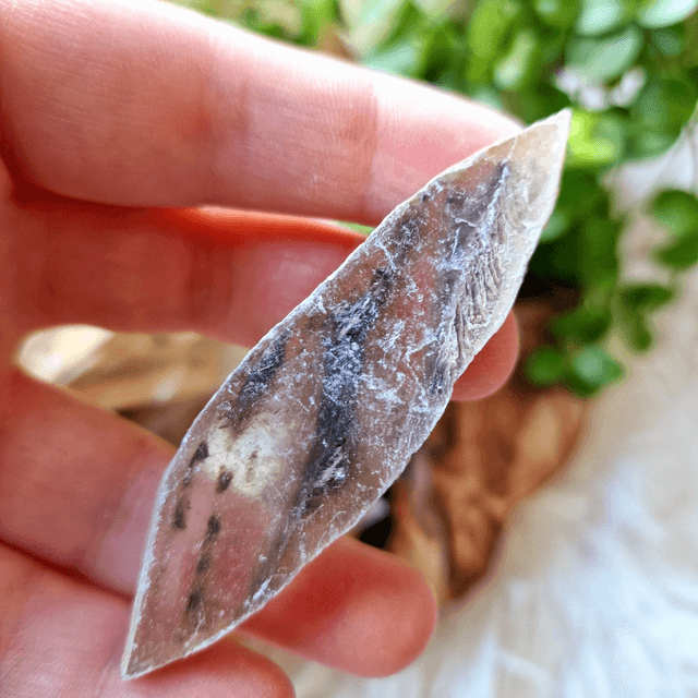 Selenite Leaf Part Raw 