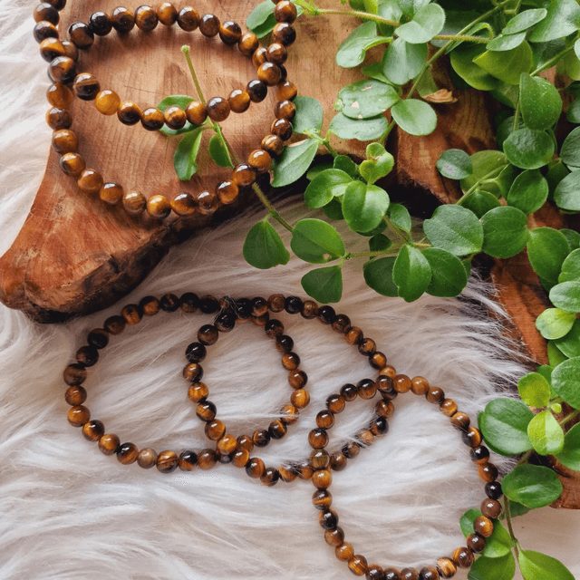 Tigers Eye 6mm Beaded Bracelet 