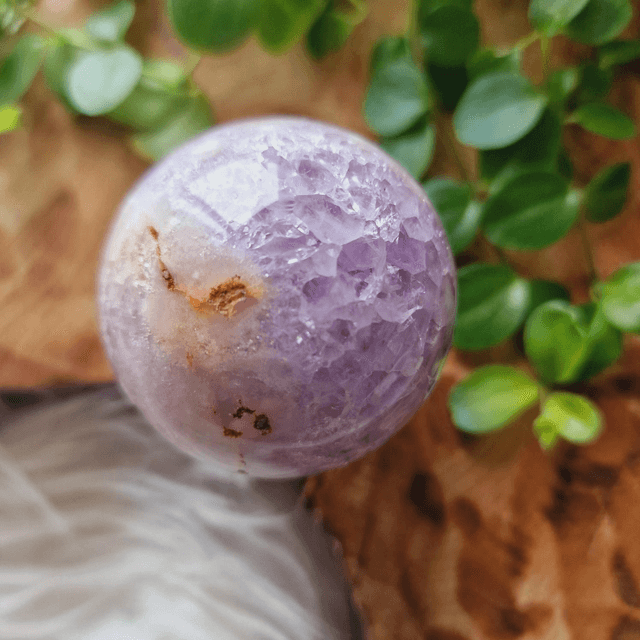 Pink Amethyst And Amethyst Sphere - D 160g