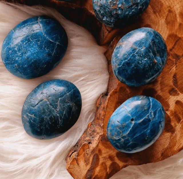 Blue Apatite Palm