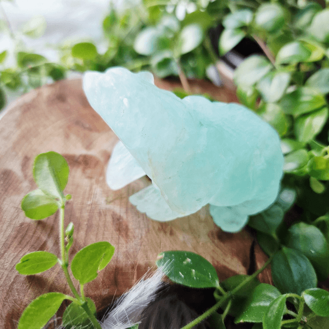 Green Fluorite bear 