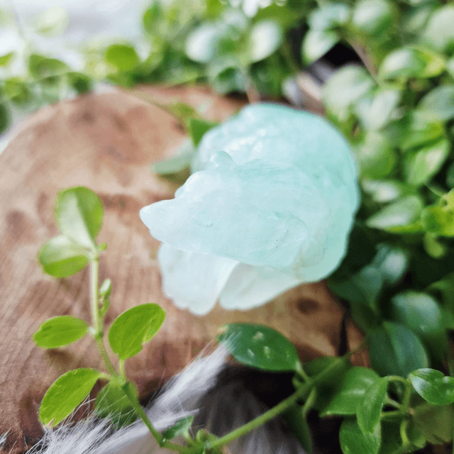 Green Fluorite bear 