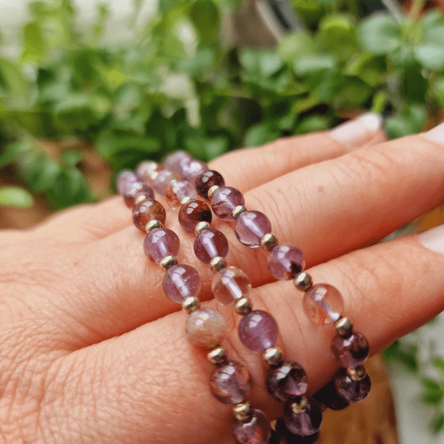 Garden Amethyst 6mm Beaded Bracelet 