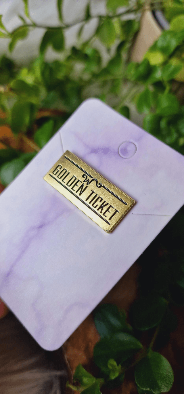 Wonka Golden Ticket Pin Badge 