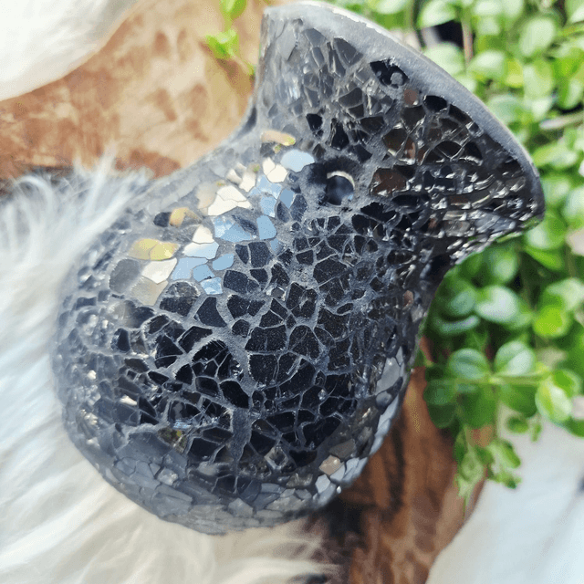 Crackled Glass oil burner 