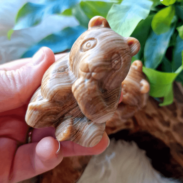 Chocolate Calcite Panda Bear 