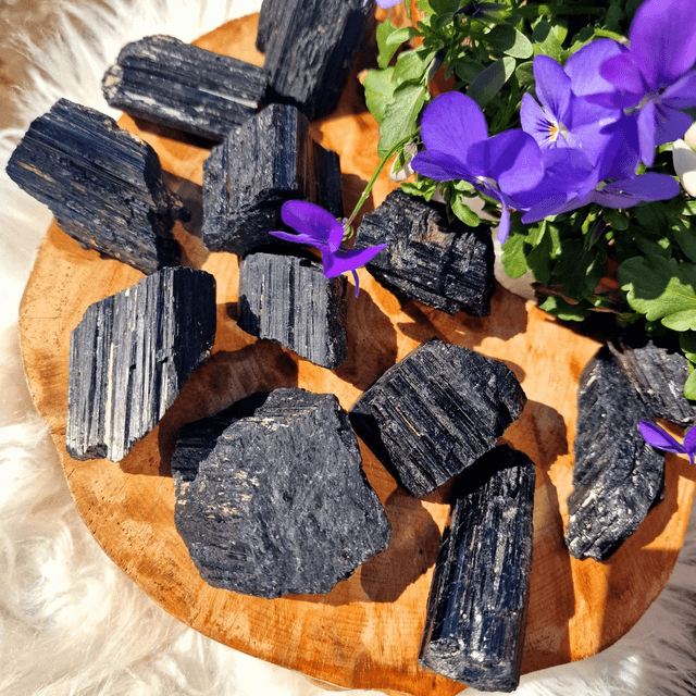 Black Tourmaline Raw Chunks 