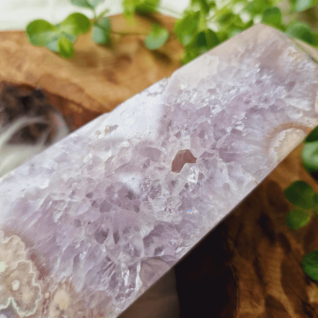 Pink Amethyst, Flower & Amethyst Point 364g