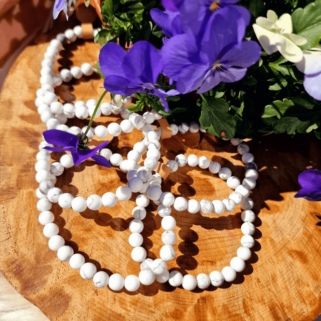 Howlite Matt 6mm Beaded Bracelet