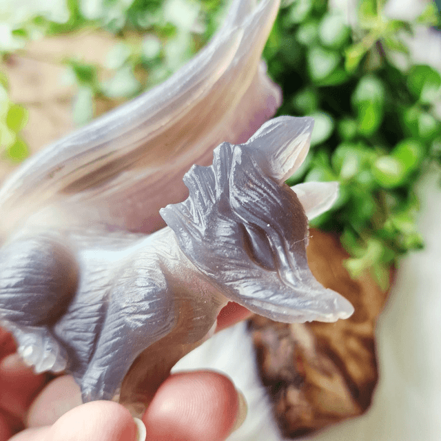 Amethyst Agate fox collectors piece 