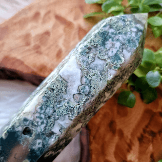 Moss Agate Large Towers