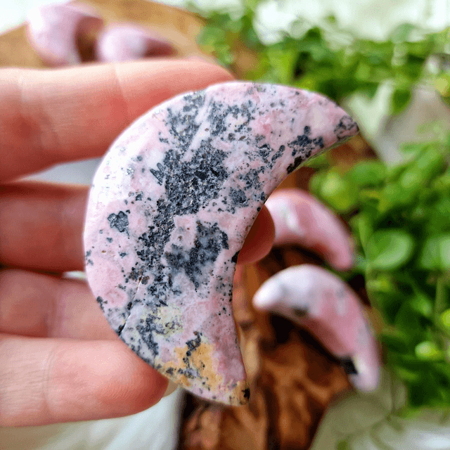 Peruvian Rhodonite moons 