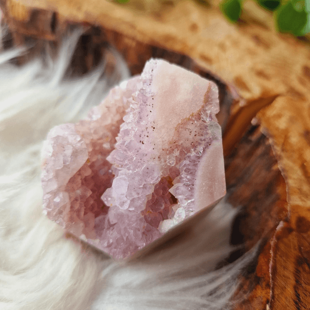 Pink Amethyst and Amethyst Freeform 