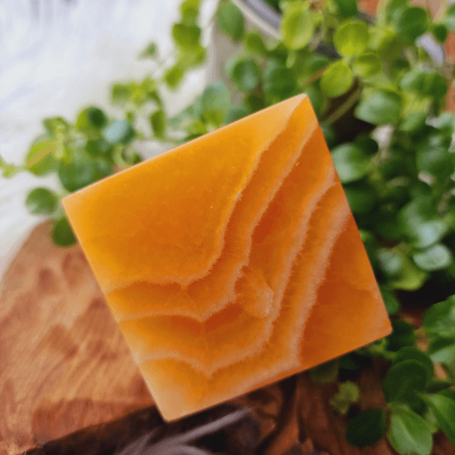 Orange Calcite Cube 440g