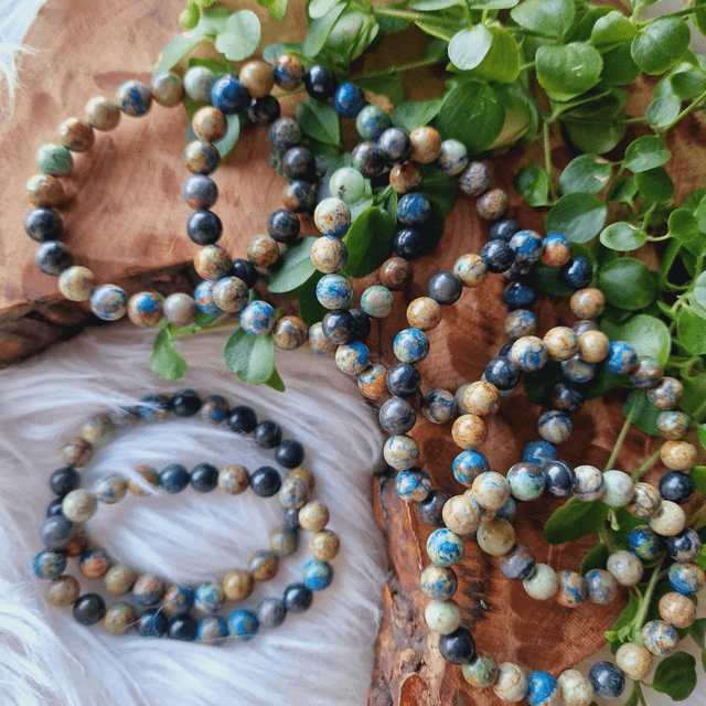 Azurite beaded bracelet 