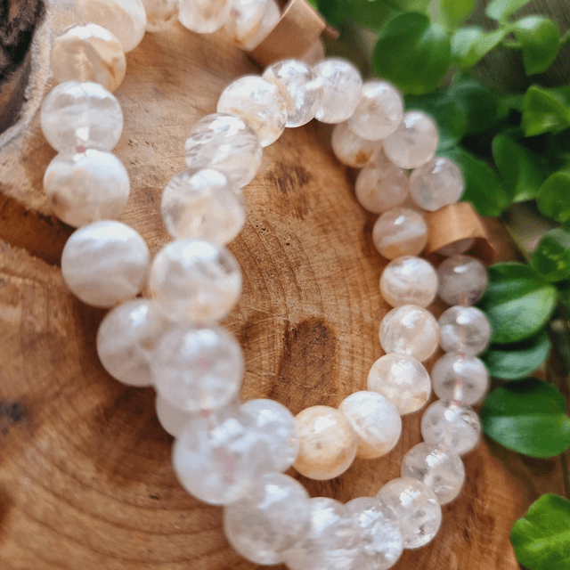 Phantom Rose Quartz Beaded Bracelet 
