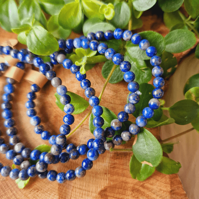 Lapis Lazuli 4mm Beaded Bracelet 