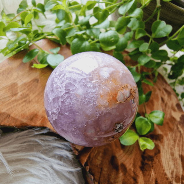 Pink Amethyst And Amethyst Sphere - D 160g