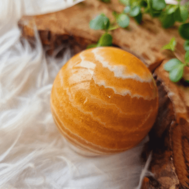 Orange Calcite Sphere 405g