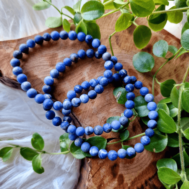 Sodalite Matt 6mm Beaded Bracelet 