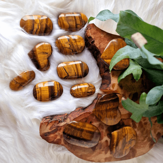 Tigers eye Hearts or Palm